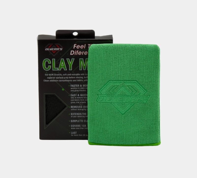 Olvera’s non-scratch clay mitt for surface prep and contaminant removal