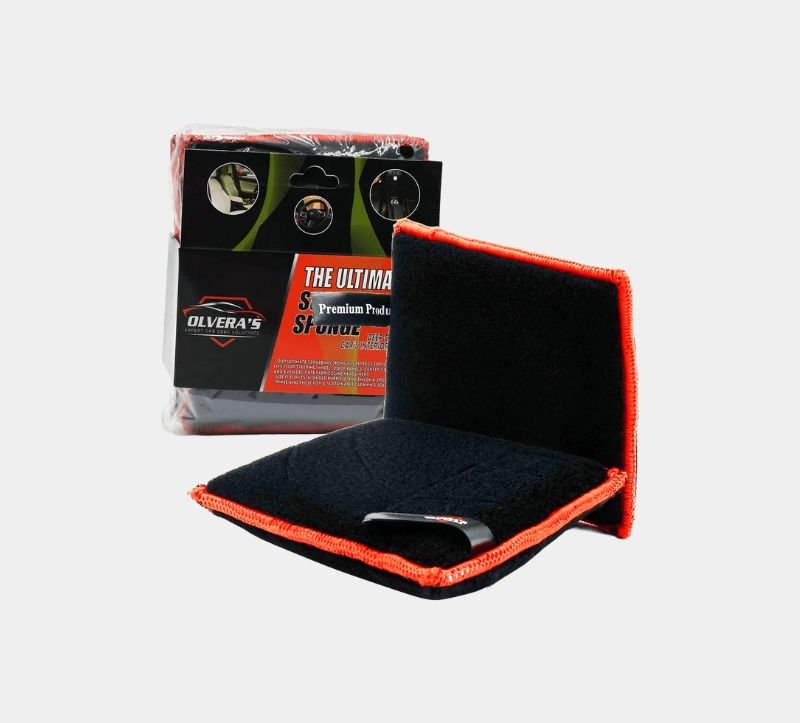 Olvera’s reusable scrubbing sponge for car interior cleaning